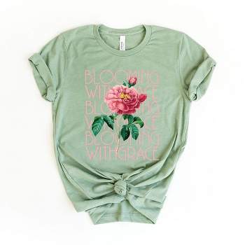 Simply Sage Market Women's Blooming With Grace Flower Short Sleeve Graphic Tee