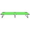 vidaXL Folding Sun Lounger Steel Green - 2 of 4