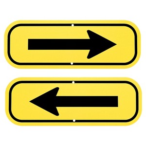 Unique Bargains Aluminum Reflective Outdoor Lawn Arrow Sign 1 Pc - 1 of 4