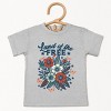 The Juniper Shop Distressed Land Of The Free Flowers Toddler Short Sleeve Tee - 2 of 4