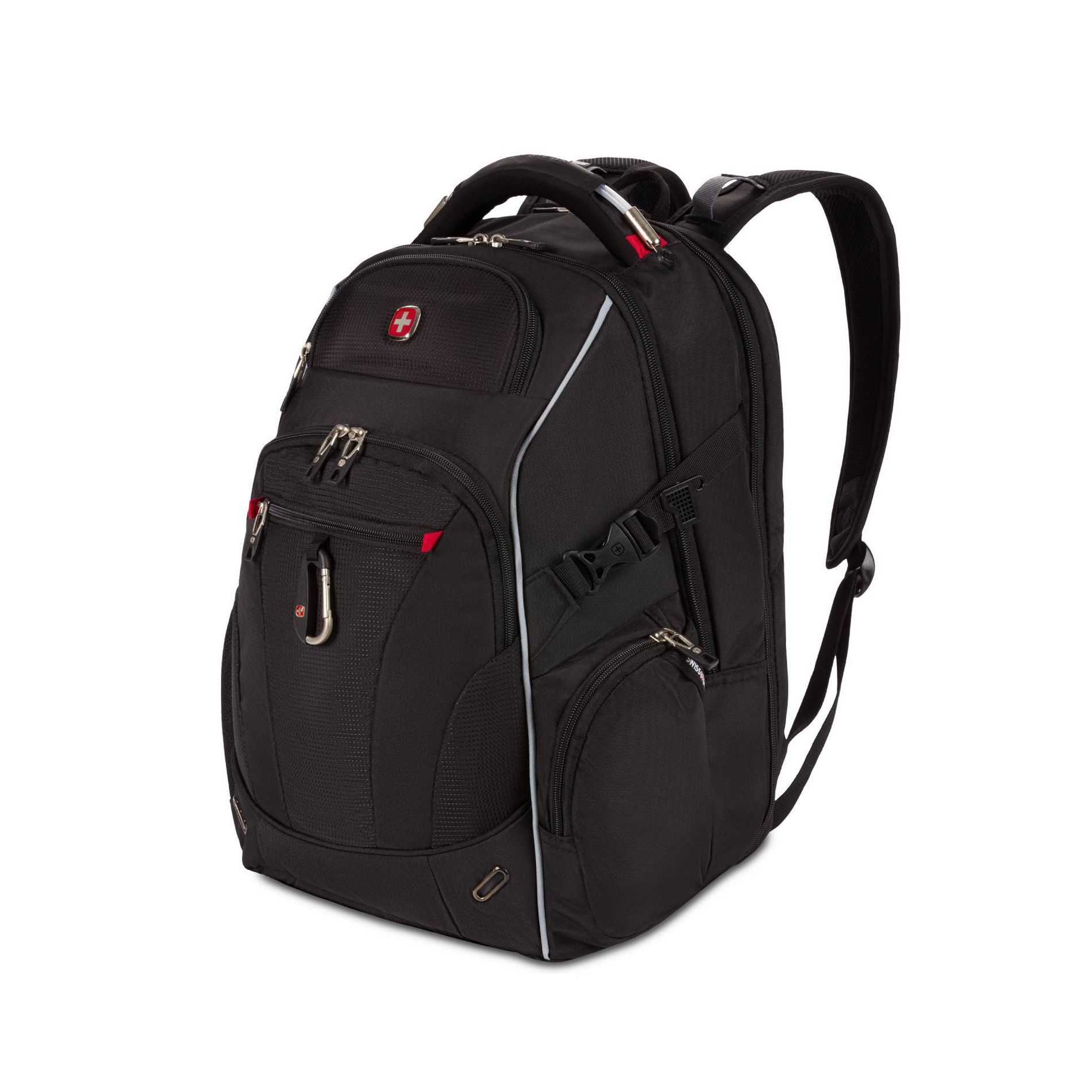 SWISSGEAR Scan Smart TSA Laptop 17.5" Backpack - Black: College Softside Bag