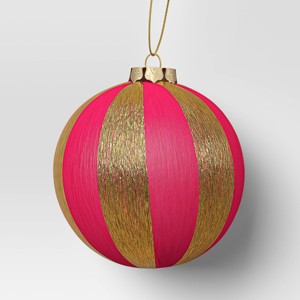 3.5" Christmas Hot Pink Thread Wrapping Ornament - Wondershop™ - 1 of 3