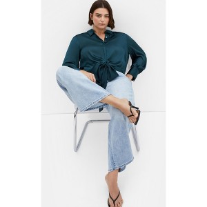 Women's Plus Size Ellie Shirt - deep teal | CITY CHIC - 1 of 4