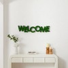 PAGED Eco-Friendly Preserved Moss Metal Wall Art, Wrought Iron Frame Wall Decor, Dynamic Letter Arrangement Framed Wall Art for Living Room - 2 of 4