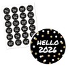 Big Dot of Happiness Pop, Fizz, Clink! - 2026 New Year's Eve Party Circle Sticker Labels - 24 Count - 2 of 4