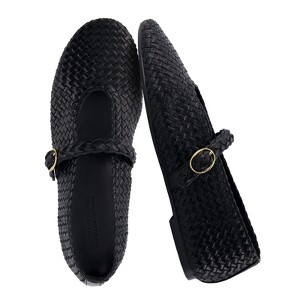 CUSHIONAIRE Women's Bistro Woven Mary Jane Flat +Memory Foam, Wide Widths Available - 1 of 4