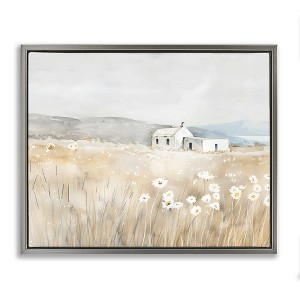 Stupell Industries Rustic Landscape Pasture Floating Frame Canvas Art - 1 of 4