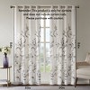 PAGED Botanical Burnout Printed Curtain Panel,Light Filtering Curtains for Living Room,Window Curtain Panels with Grommet Top Finish - 3 of 4
