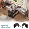 Bestier 42 Inch L-Shaped Desk with Open Storage Cabinet - 3 of 4