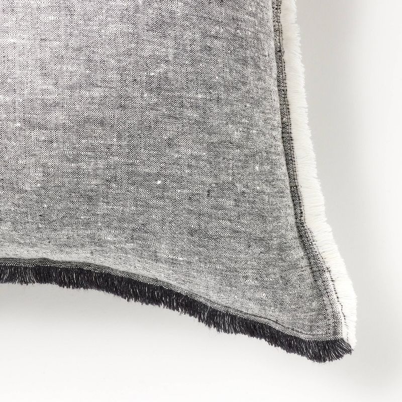 Oversized Reversible Linen Square Throw Pillow with Frayed Edges - Threshold™ designed with Studio McGee, 4 of 11