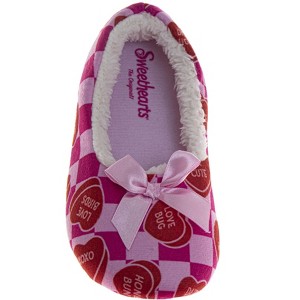 Sweethearts Toddler Comfy Sock Slippers - 1 of 4