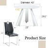 NicBex 5 PCS/7 PCS Dining Table Set,Round Dining Table with Sintered Stone Tabletop and 4/6 PU Chairs for Kitchen/Apartment - 3 of 4