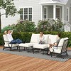 Resenkos 5-Piece Backyard Furniture Set, Outdoor Sectional Furniture, Steel, Beige - 3 of 4