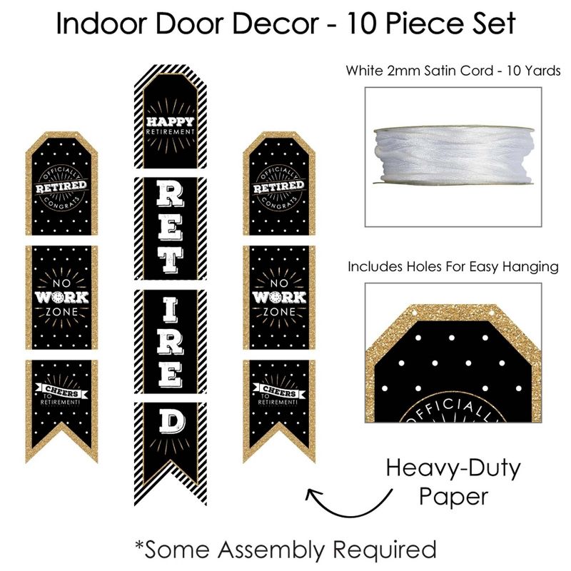 Big Dot of Happiness Happy Retirement - Hanging Vertical Paper Door Banners - Retirement Party Wall Decoration Kit - Indoor Door Decor, 5 of 8