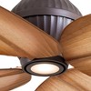 52" Minka Aire Modern Tropical Outdoor Ceiling Fan with LED Light Oil Rubbed Bronze Beige Wet Rated for Patio Porch Gazebo Garage - image 3 of 4