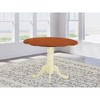 East West Furniture,Dining Table Mahogany & Black - 2 of 2