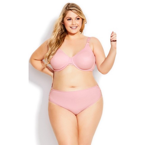 AVENUE BODY | Women's Plus Size Fashion Microfiber Hi Cut Brief - sweet  pink - 22W/24W