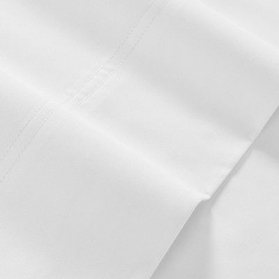 Bright White California King Organic Cotton Deep Pocket Sheet Set