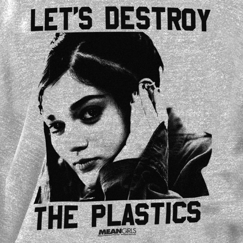Junior's Women Mean Girls Janis Ian Let's Destroy the Plastics Photo Sweatshirt, 2 of 3