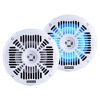 Memphis Audio LED Marine Speaker Pack: 4 pairs of MXA602SLW 6.5" Marine Grade Coaxial Speakers, White With Blue LED - 2 of 4