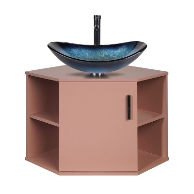 blue boat glass sink