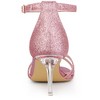 Allegra K Women's Ankle Straps Stiletto Heels Sparkly Glitter Sandals - 3 of 4