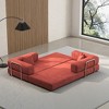 Bosmiller 4 Seat Orange Modular Sectional Sofa Convertible Sofa Bed Compression Foam for Living Room and Bedroom, - 3 of 4