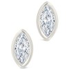 SHINE by Sterling Forever Sterling Silver Marquise Cut Bezel Set Stud Earrings - 2 of 4