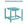Outdoor HDPE Square Side Table, Adirondack Style Patio End Table for Pool, Beach, Weather Resistant & Easy Setup - 4 of 4