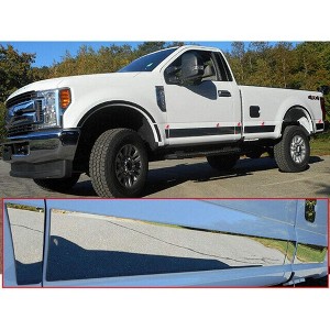 QAA is Compatible with 2017-2020 Ford F-250 & F-350 Super Duty 10 Piece Stainless Rocker Panel Trim, Upper Kit, 4.5" Width TH57320 - 1 of 4