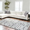 HomeRoots 10' X 13' Black and Silver Abstract Washable Non Skid Area Rug - 2 of 4