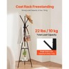 Freestanding Coat Rack with 6 Hooks and 2 Shelves, Modern Steel Hall Tree for Entryway & Bedroom - 4 of 4