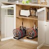 LunaLulinlk Pots and Pans Organizer for under Cabinet, Pull out Pan Organizers inside Cabinet for Kitchen Cabinet Organizers and Storage - 3 of 4
