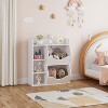 Kids Bookshelf, 36"H Toy Storage Organizer, 3-Tier Wooden Toddler Bookshelf, 5 Cube Double Side, Spacious Top Shelf, for Kids Room, Bedroom - 4 of 4