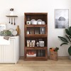 TiramisuBest 5-Tier Ladder Shelf,Rustic Brown Storage Rack with Rubber Wood Frame,MDF Shelves for Living Room,Office, Kitchen,Bedroom,Easy Assembly - 2 of 4