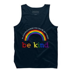 Adult Design By Humans Can Be Anything, Be Kind Pride By JeilJersey Tank Top - 1 of 2