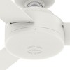 Hunter 52" Presto Ceiling Fan Matte White - Modern Design with 3 Blades, Wall Control, and SureSpeed Guarantee for High-Speed Cooling - 2 of 4