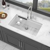 Quartz Kitchen Sink - 32in x 19in White granite composite Workstation undermount kitchen sink - 3 of 4