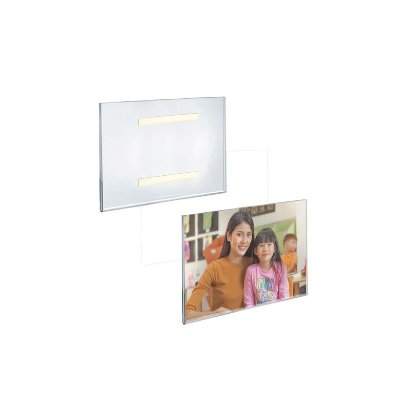 Azar Displays Clear Acrylic Wall Artwork and Photo Frame with Tape 10" W x 8" H Landscape/Horizontal, 2-Pack, 1 of 6