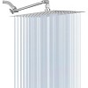 ONWITH Brushed nickel 10" Square Rainfall & High Pressure Stainless Steel Bath Shower head - 2 of 4