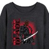 Women's - Marvel - Blade With Logo Lightweight French Terry Wide Neck Long Sleeve Graphic Shirt - 2 of 4
