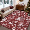 Washable Christmas Stain-Resistant Foldable Low Pile Floor Mats Xmas Printed Carpets Soft Non Shedding Rugs - 2 of 4
