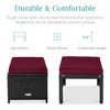 Best Choice Products Set of 2 Multipurpose Patio Wicker Ottomans w/ Removable Cushions - 2 of 4
