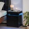 EROMMY 18.9" W Led Nightstand With Charging Station ,two Drawers, Wireless Charging, Usb/type-c Ports & Rgb Lights - 2 of 4