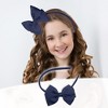 Unique Bargains Bow Headband Fashion Cute Polyester Hairband for Teenager 5.9x4.4 Inch - 2 of 4