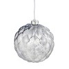 Evergreen 6" Shatterproof Outdoor Safe Battery Operated LED Ball Ornament, Silver - 2 of 2