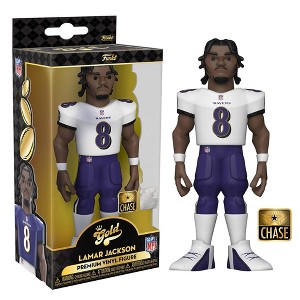 Funko Baltimore Ravens NFL Funko Gold 12 Inch Vinyl Figure | Lamar Jackson Chase - 1 of 3