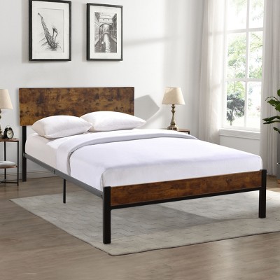 Okak Twin Size metal bed Sturdy System Metal Bed Frame,Modern style and comfort to any bedroom, Black