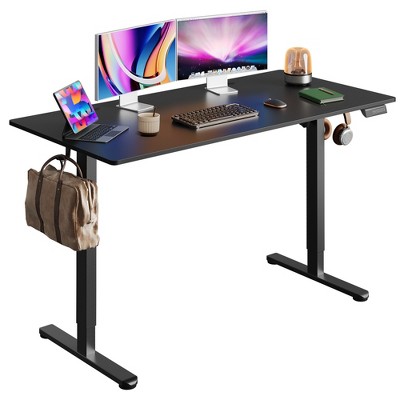 GALAXHERO 55" x 28" Electric Standing Desk Height Adjustable with 3 Height Memory Settings, Sit-Stand Computer Desk for Home Office, Black