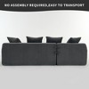 Whisen Compression Sofa with Chaise & 4 Pillows - 4 of 4